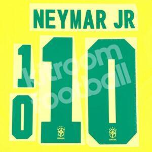 2020-21 Brazil Home Name Set & Number #10 NEYMAR JR (Repro)