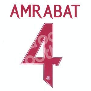 2023-24 Manchester United 3rd Kit Name Set & Number #4 AMRABAT (Repro)