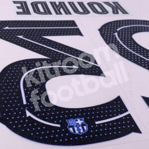 2023-24 Barcelona Away Name Set & Number #23 KOUNDE (Repro) UCL - Image 3