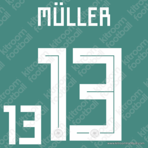 FIFA World Cup 2018 Germany Away Name Set & Number #13 MÜLLER (Repro)