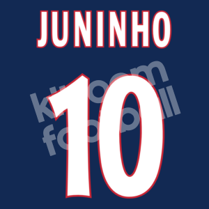 1998-99 Atletico Madrid Away Name Set & Number #10 JUNINHO (Repro) UEFA