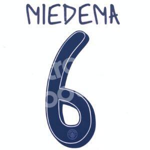 2023-24 Manchester City 3rd Kit Name Set & Number #6 MIEDEMA (Repro)