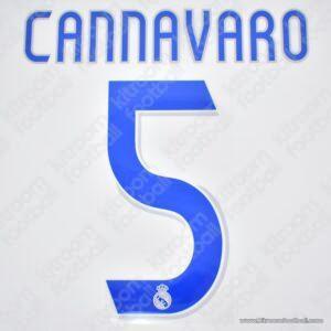 2006-07 Real Madrid Home Name Set #5 CANNAVARO (Repro)