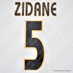 2003-05 Real Madrid Home Name Set #5 ZIDANE (Repro) Champions League