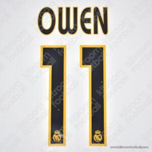 2003-05 Real Madrid Home Name Set #11 OWEN (Repro)