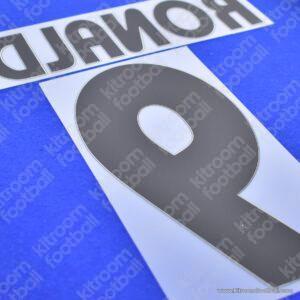 2003-05 Real Madrid Away Name Set #9 RONALDO (Repro) - Image 3