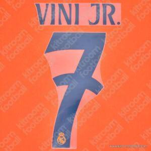 Original Player Issue 2024-25 UEFA Champions League Real Madrid Away Name Set #7 VINIcius JR