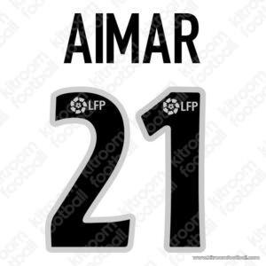 2002-03 Valencia CF La Liga Home & Away Name Set #21 AIMAR (Repro)