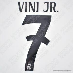 Original Player Issue 2024-25 Real Madrid Home Name Set #7 VINIcius  JR Cup
