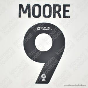 2024-25 Sheffield United Home Name Set & Number #9 MOORE (Repro)