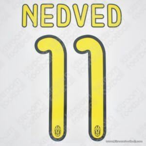 2008-10 Juventus Home,Away Name Set & Number #11 NEDVED (Repro)