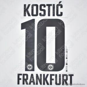 2021-22 Eintracht Frankfurt 3rd Kit Name Set & Number #10 KOSTIC (Repro) - Image 3