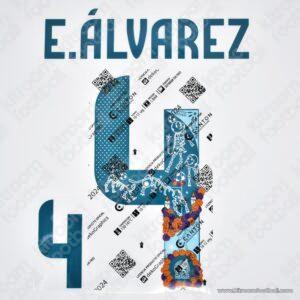 Official 2024 México Home Name Set & Number #4 Edson ALVAREZ (Dia de los Muertos) - Image 1