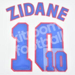 1998 France Away Name Set & Number #10 ZIDANE (Repro)