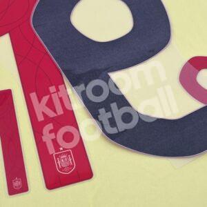 Original Player Issue 2024-25 Spain Away Name Set & Number #19 LAMINE YAMAL Avery - Image 3