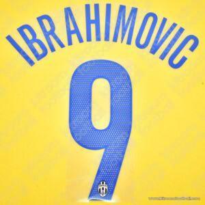 2005-06 Juventus Away Name Set #9 IBRAHIMOVIC (Repro)