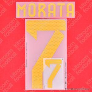 Original Player Issue 2022-23 Spain Home Name Set & Number #7 MORATA DekoGraphics