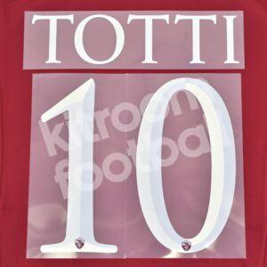 2006-07 As Roma Home Name Set #10 TOTTI (Repro)
