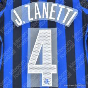 2004-06 Inter Milan Home Name Set #4 Javier ZANETTI (Repro)