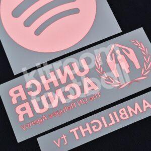 Original Player Issue 2024-25 Barcelona Away Sponsor Patch SPOTIFY ACNUR AMBILIGHT (TPT) - Image 3