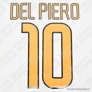 2003-04 Serie A Juventus Home Name Set #10 DEL PIERO (Repro)