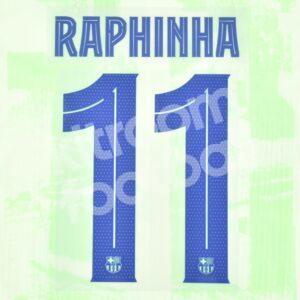 Original Player Issue 2024-25 Barcelona Third Name Set & Number #11 RAPHINHA TPT (UCL)