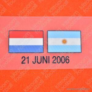 World Cup 2006 Netherlands Home Match Details MDT Patch vs ARGENTINA (Repro) - Image 3