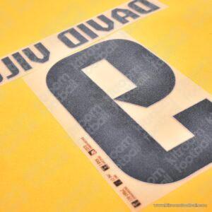 2013-14 Atletico Madrid Away Name Set #9 DAVID VILLA (Repro) - Image 4