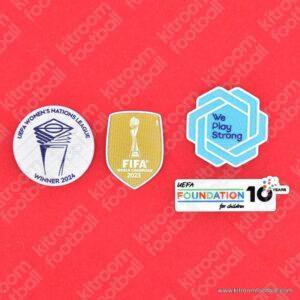 Original Player Issue 2025 Spain UEFA Women's Nations League Set Patch Sporting ID - Image 1