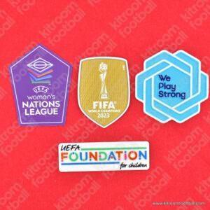 Original Player Issue 2023-24 UEFA Women's Nations League Spain Patch Set (Sporting ID)