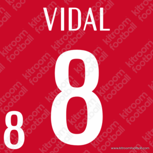 2016 Conmebol Copa America Chile Home Name Set #8 VIDAL (Repro)