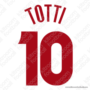 1998-99 As Roma Away Name Set #10 TOTTI (Repro) - Image 1