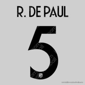 2022-24 Atletico Madrid Third Name Set #5 Rodrigo DE PAUL Cup (Repro)