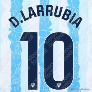Official 2024-25 Malaga Home Name Set #10 David LARRUBIA