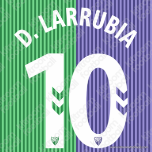 2023-24 Malaga Away Name Set #10 Diego LARRUBIA (Repro) - Image 1