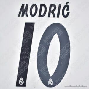 2018-19 Real Madrid Home Name Set #10 MODRIC Cup (Repro)