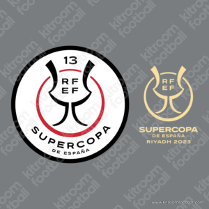 2023 Supercopa (Spain) Barcelona Home Patch Set Riyadd (Repro)