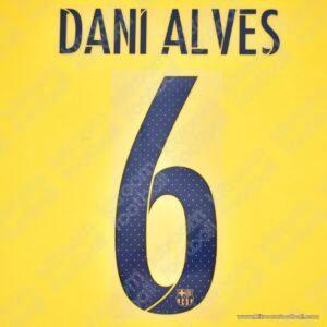 2015-16 Barcelona Away Name Set #6 DANI ALVES (Repro)