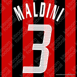 2002-04 AC Milan Home Name Set #3 MALDINI (Repro) – Kitroom Football