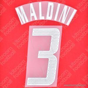 2002-04 AC Milan Home Name Set #3 MALDINI (Repro) - Image 3