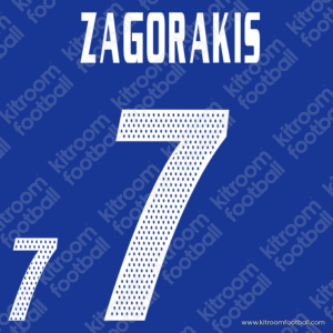 2004 UEFA Euro Greece Home Name Set #7 ZAGORAKIS (Repro)