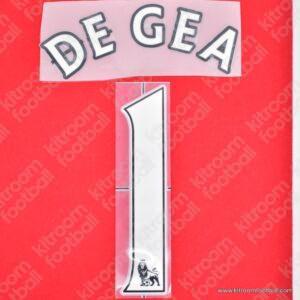 2011-13 Premier League Manchester United Goalkeeper Name Set #1 DE GEA (Repro)