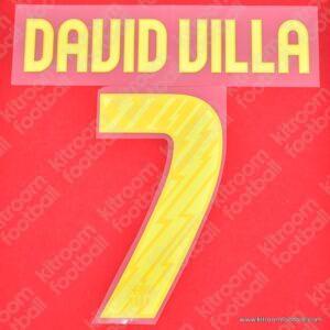 2010-11 Barcelona Home Name Set #7 DAVID VILLA (Repro)