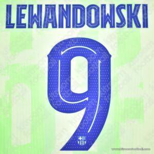 2024-25 Barcelona Third Name Set #9 LEWANDOWSKI Cup (Repro)