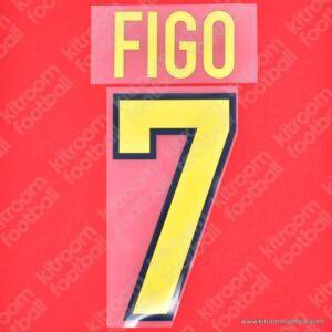 1998-99 Barcelona Home Name Set #7 FIGO (Repro)