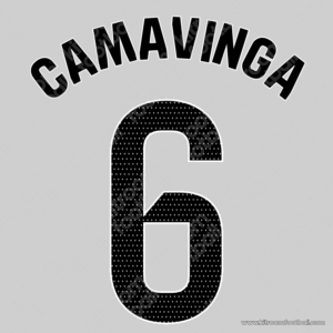 2024-25 La Liga Real Madrid Home Name Set #6 CAMAVINGA (Repro)