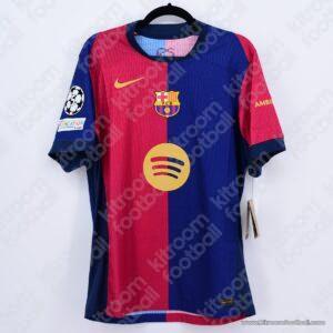2024-25 UEFA Champions League Barcelona Authentic Home Shirt #19 LAMINE YAMAL (Nike) (Size L) - Image 2