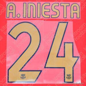 2006-07 Barcelona Name Set #24 Andres INIESTA (Repro)