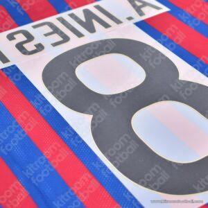 2011-12 Barcelona Home & Away Name Set #8 Andres INIESTA (Repro) - Image 3