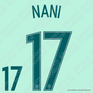 2016 UEFA Euro Portugal Away Name Set #17 NANI (Repro)